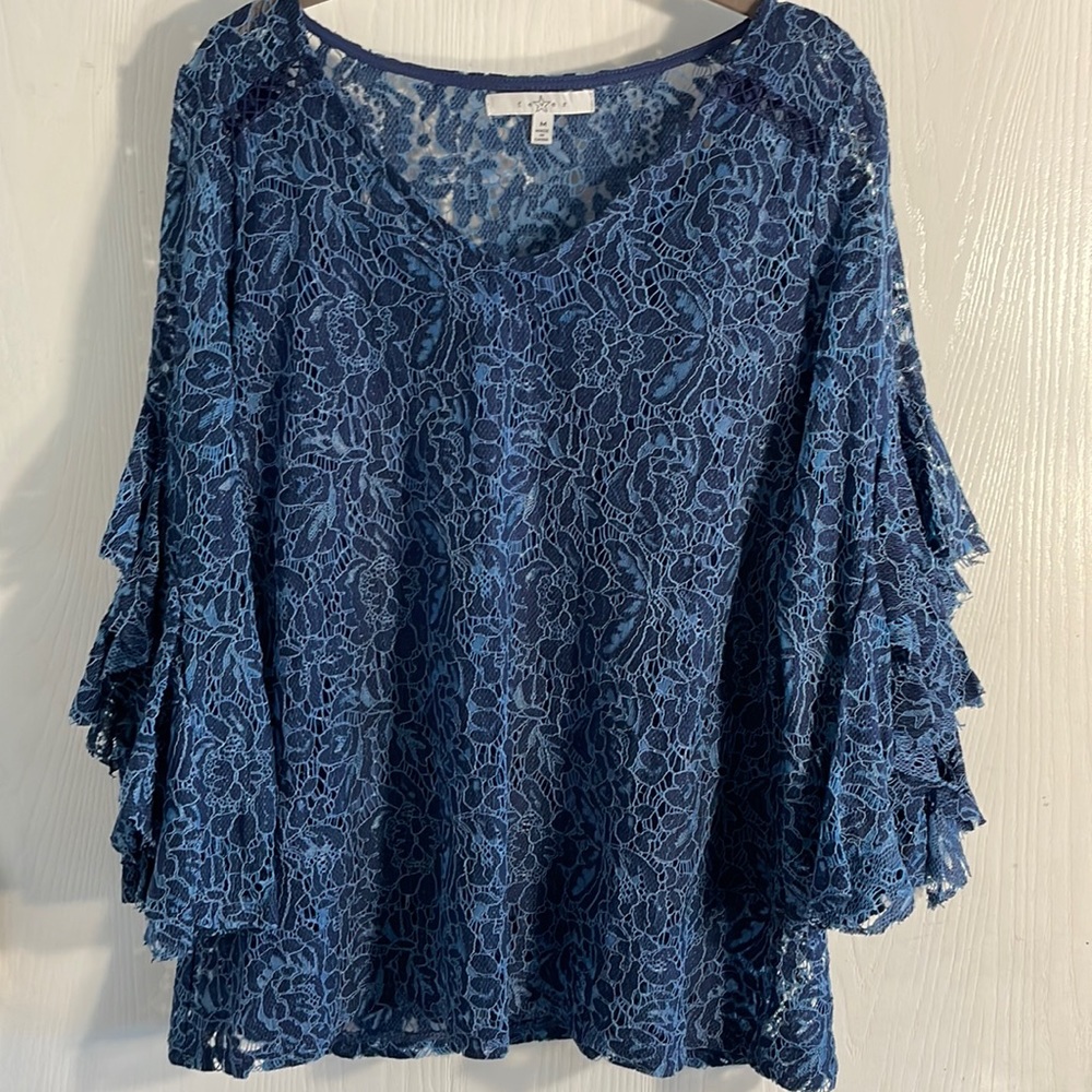 Blue Lace Top